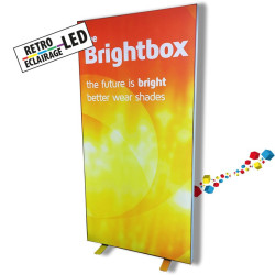 stand  totem pliable rétro éclairé LED en aluminium