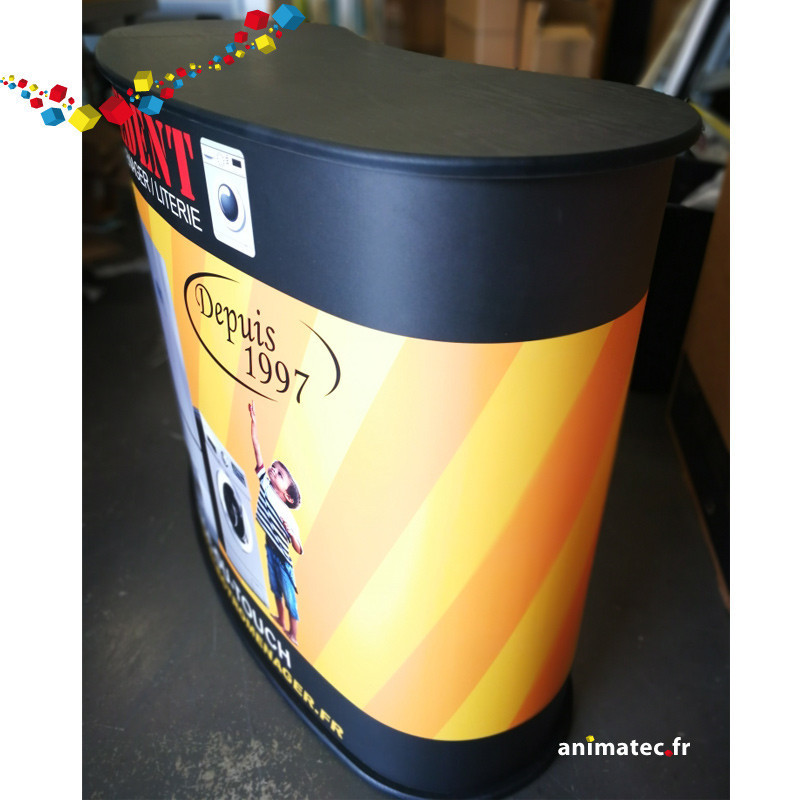 Impression comptoir Easylite 120 courbe