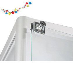 Vitrine grise  haute de 2 m avec rangement