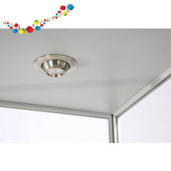 Vitrine grise  haute de 2 m avec rangement