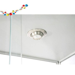 Vitrine haute grise de 90 cm avec rangement