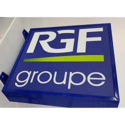 Caisson lumineux recto verso mural