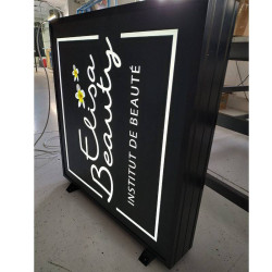 Caisson lumineux recto verso mural