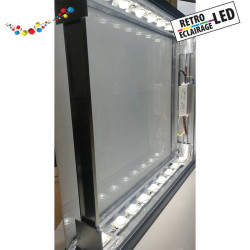 Caisson lumineux LED recto verso mural