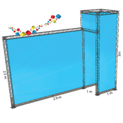 Stand X truss avec réserve de 3 m de haut