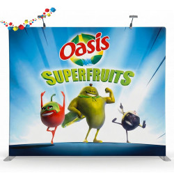 Stand tubulaire textile droit 2,50 m de haut