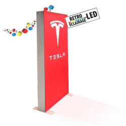 Stand rétro éclairé par LED portable et montage facile