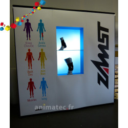 Stand parapluie droit avec vitrine